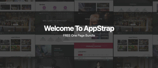 AppStrap Onepager Bundle - one page website templates free download