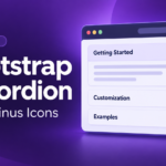 Bootstrap 5 Accordion with Plus/Minus Icons: Step-by-Step Guide Bootstrap accordion showing an expanded panel with a minus icon and collapsed panels with plus icons.
