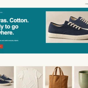 Vender Free ecommerce catalog homepage with product collection